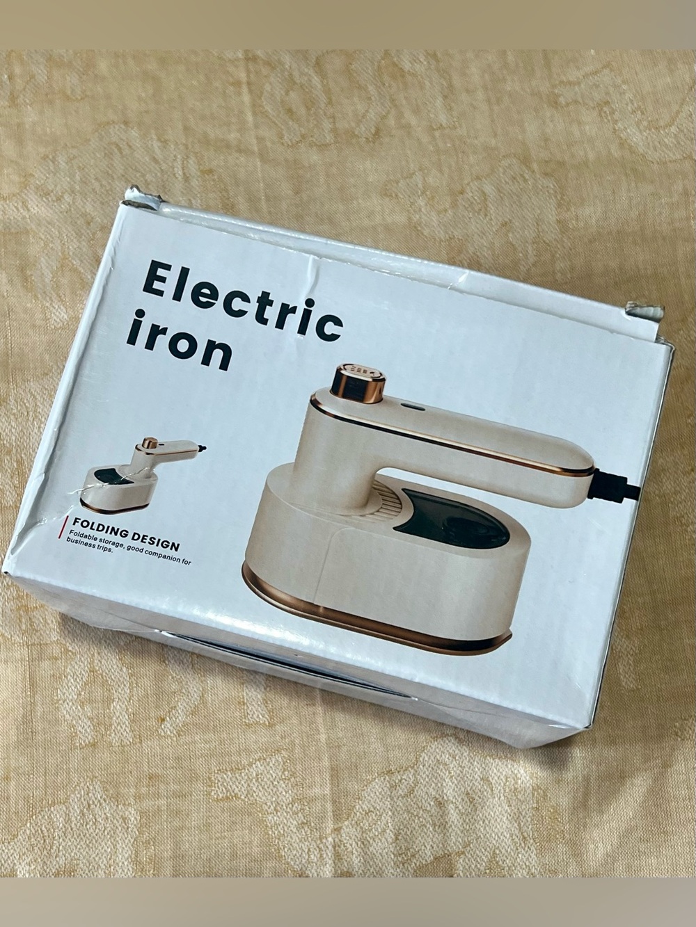 Portable Electric Steam Iron - Cream